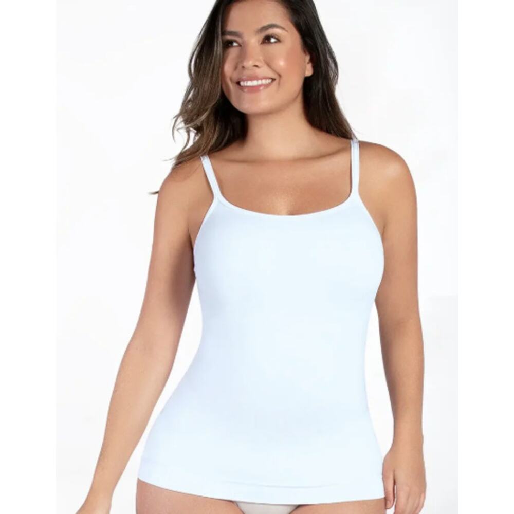 Shapermint Curveez Medium White Incredibly Slimming Cami Tank Top Compression